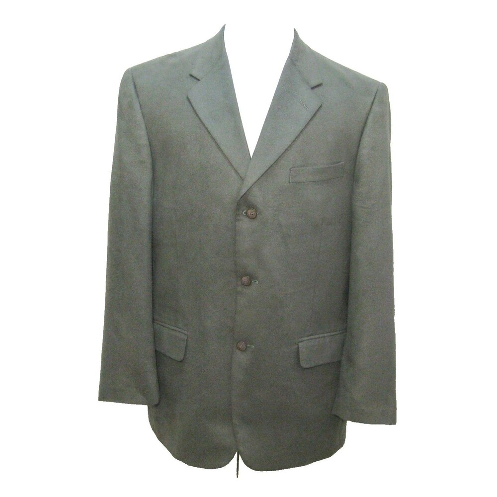 Jeffrey Banks Mens Size 42R Gray 3 Button Sport Coat Blazer Suit Jacket Sutton